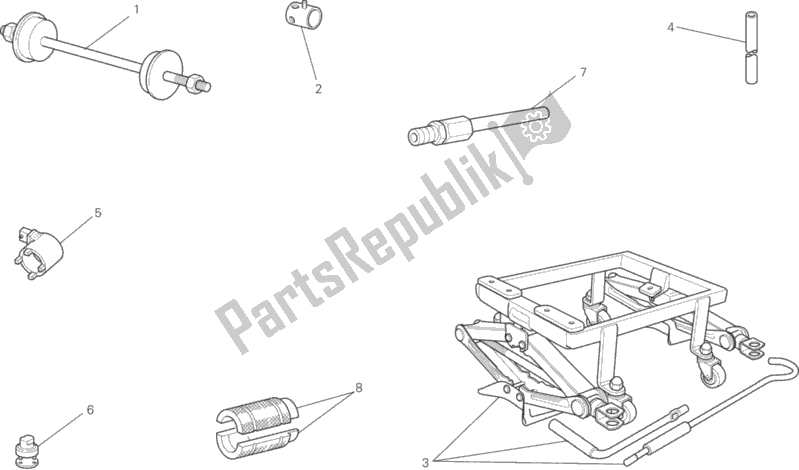 Toutes les pièces pour le Outils De Service D'atelier, Châssis du Ducati Monster 795 EU Thailand 2015 Toutes les pièces pour le Outils De Service D'atelier, Châssis du Ducati Monster 795 EU Thailand 2015